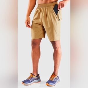 MIER Men's  Running Shorts W/Zip Pockets Size L Inseam 7"